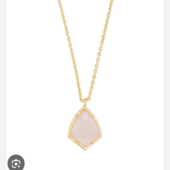 Kendra Scott Pink and Gold Geometric Necklace - Picture 4 of 4
